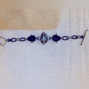 Beautiful Lucky Brand Crystal Wooden Bracelet